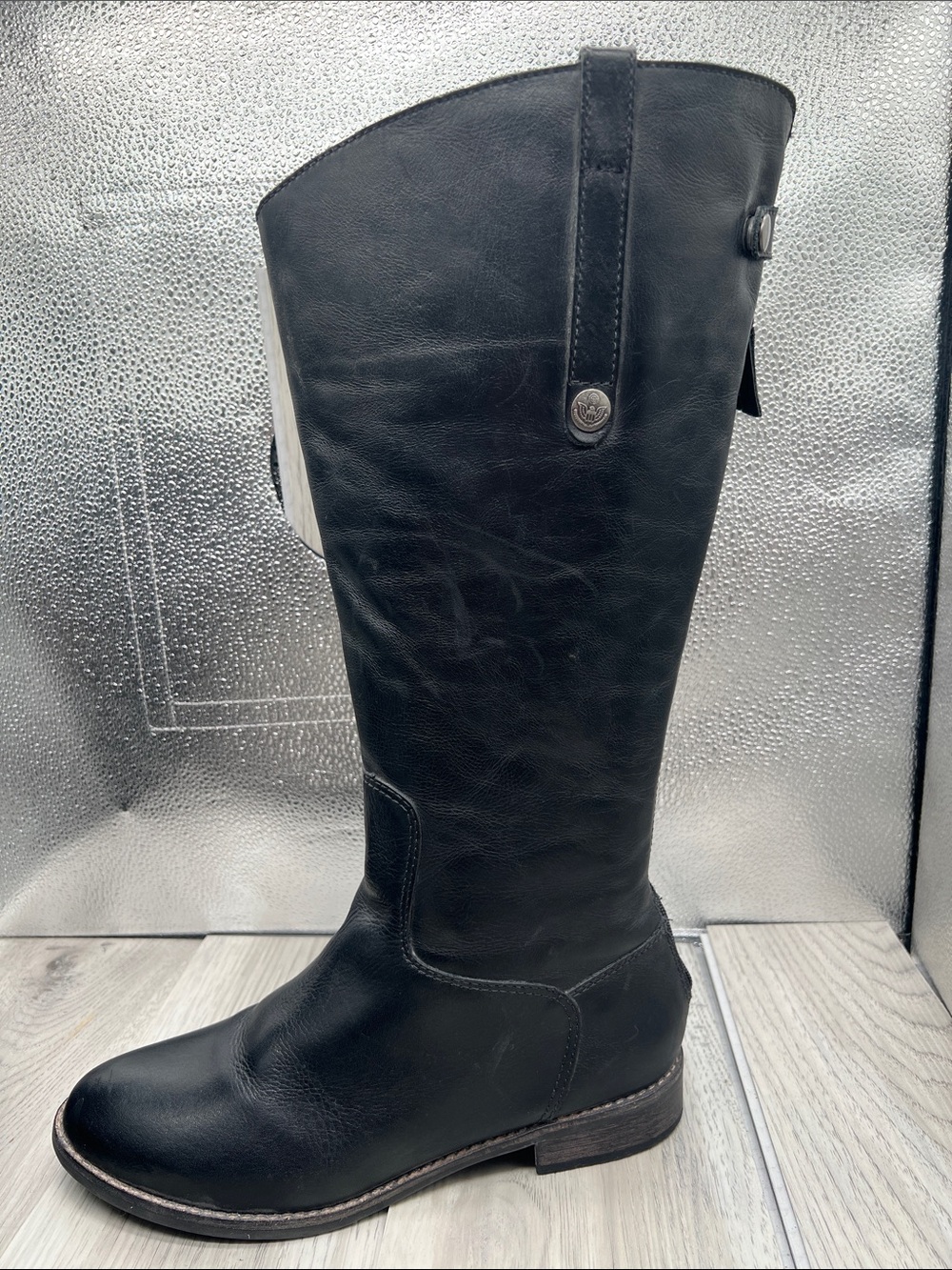 Matisse Yorker Boots Black Leather Knee High Size 10 W /WC Riding Style